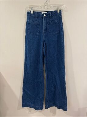ROLLA'S women’s denim Deep Blue High-Rise Wide Leg Jeans sailor